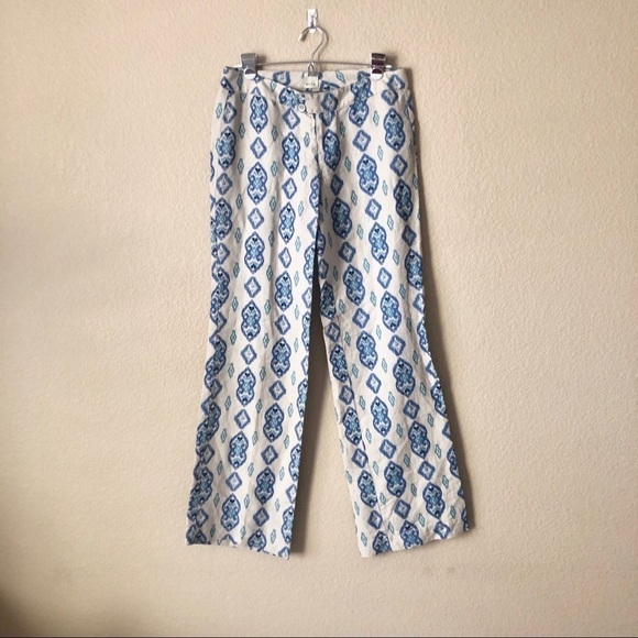Ecru ikat rice pant linen blend size 2 - Picture 1 of 5